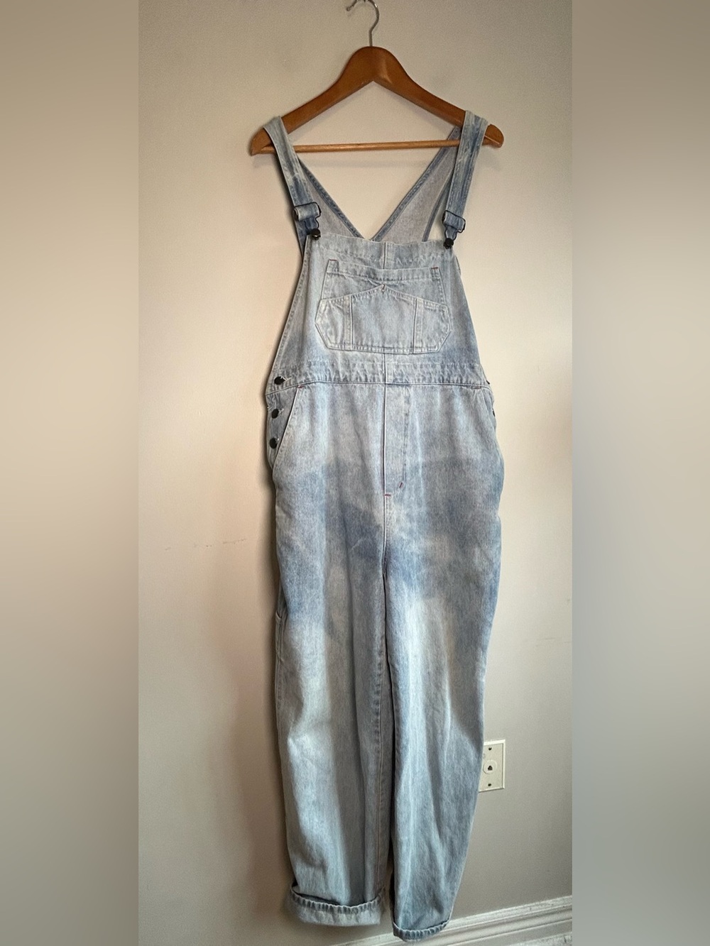 Vintage Dixie Blues Original Overalls Pants Womens M/L Light Wash Carpenter